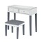 Primrose Mirrored 2-Drawer Makeup Vanity Table with Stool Set